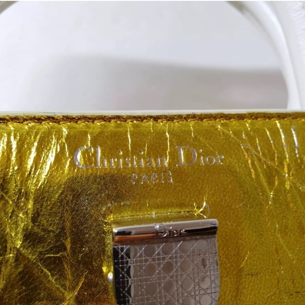 Christian Dior Diorever gold foil bag. Beautiful! With strap. - Picture 7 of 11